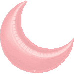 Anagram Mylar & Foil Pastel Pink Crescent Moon 35″ Balloon