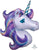 Anagram Mylar & Foil Pastel Unicorn 33" Mylar Foil Balloon