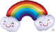 Rainbow with Clouds 37" Mylar Foil Balloon