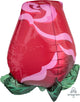 Red Rose Bud 22" Mylar Foil Balloon