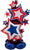 Anagram Mylar & Foil Red White Blue Patriotic Stars Airloonz Balloon