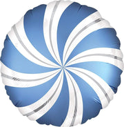 Anagram Mylar & Foil Satin Azure Candy Swirl 18″ Balloon