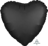 Anagram Mylar & Foil Satin Luxe™ Onyx Heart 18″ Balloon