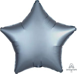 Anagram Mylar & Foil Satin Luxe Steel Blue Star 18″ Balloon