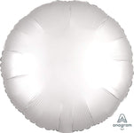 Anagram Mylar & Foil Satin Luxe™ White Satin Circle 18″ Balloon