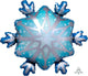 Satin Snowflake 27" Mylar Foil Balloon