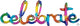 Script Phrase Celebrate Rainbow Splash 59" Balloon