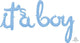 Script Phrase It's A Boy Pastel Blue 27" Balloon