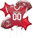 SF 49ers Football Jersey Balloon Bouquet