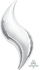 Silver Curve 36" Foil Balloon