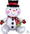 Anagram Mylar & Foil Sitting Snowman 21″ Multi-Balloon