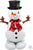 Anagram Mylar & Foil Snowman Greeter AirLoonz Balloon