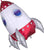 Anagram Mylar & Foil Space Rocket Ship 29″ Balloon