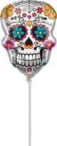 Sugar Skull 14″ Mini Shape Balloon (requires heat-sealing)