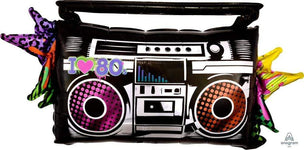 Anagram Mylar & Foil Totally '80s I❤80s Boombox 35″ Balloon
