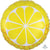 Anagram Mylar & Foil Tropical Lemon Fruit Slice Cross Section 18″ Balloon