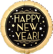 Anagram Mylar & Foil Vintage Gold Satin Happy New Year 18″ Balloon