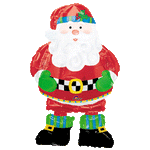 Anagram Mylar & Foil Whimsical Santa Airwalker 37″ Balloon