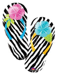 Zebra Print Flip Flops Sandals 33" Balloon