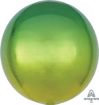 Yellow & Green OMBRE ORBZ Foil Balloon (PKG) - Anagram