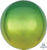 Yellow & Green OMBRE ORBZ Foil Balloon (PKG) - Anagram