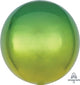 Yellow & Green OMBRE ORBZ Foil Balloon (PKG) - Anagram