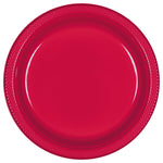 Apple Red Plastic Plates 10″ by Amscan from Instaballoons