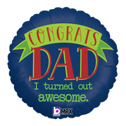 Awesome Dad 18″ Foil Balloon by Betallic from Instaballoons