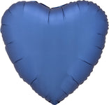 Azure Blue Satin Luxe Heart 19″ Foil Balloon by Anagram from Instaballoons