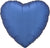 Azure Blue Satin Luxe Heart 19″ Foil Balloon by Anagram from Instaballoons