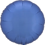 Azure Blue Satin Luxe Round Circle 19″ Foil Balloon by Anagram from Instaballoons