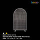 B461 White Square Mesh Frame with Round Top - Borosino