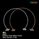 B469W-2622 White Round Arch Metal Frame - Borosino