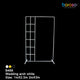 B489 White Wedding Squared Window Pane Frame - Borosino