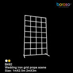 B492 White Wedding Square Grid Frame - Borosino