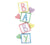 Baby Toy Blocks 63″ Foil Balloon by Betallic from Instaballoons