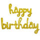 Balloon Banner - Cursive Happy Birthday
