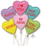 Balloon Bouquet - Candy Hearts - Anagram