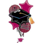 Balloon Bouquet - Congrats Grad Burgundy - Anagram