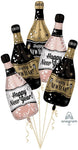 Balloon Bouquet - Happy New Year Bubbly Bottles Anagram
