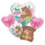 Balloon Bouquet - Love You Mom Bear - Conver USA