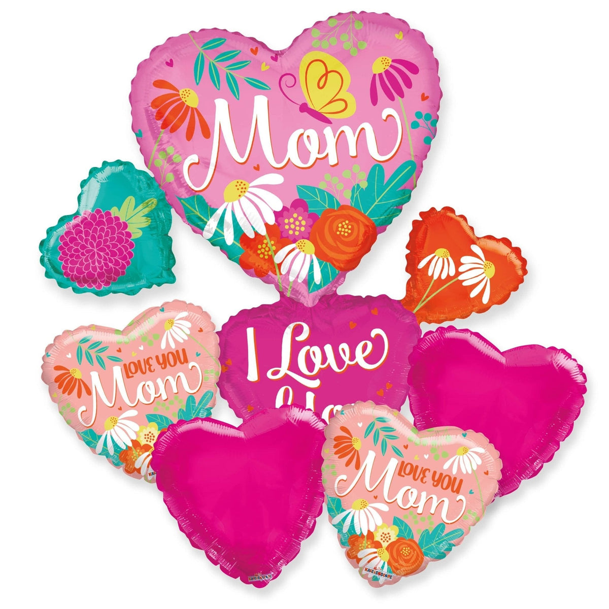 Balloon Bouquet - Mom Hearts and Flowers - Conver USA