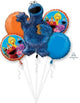 Balloon Bouquet - Sesame Street Cookie Monster - Anagram