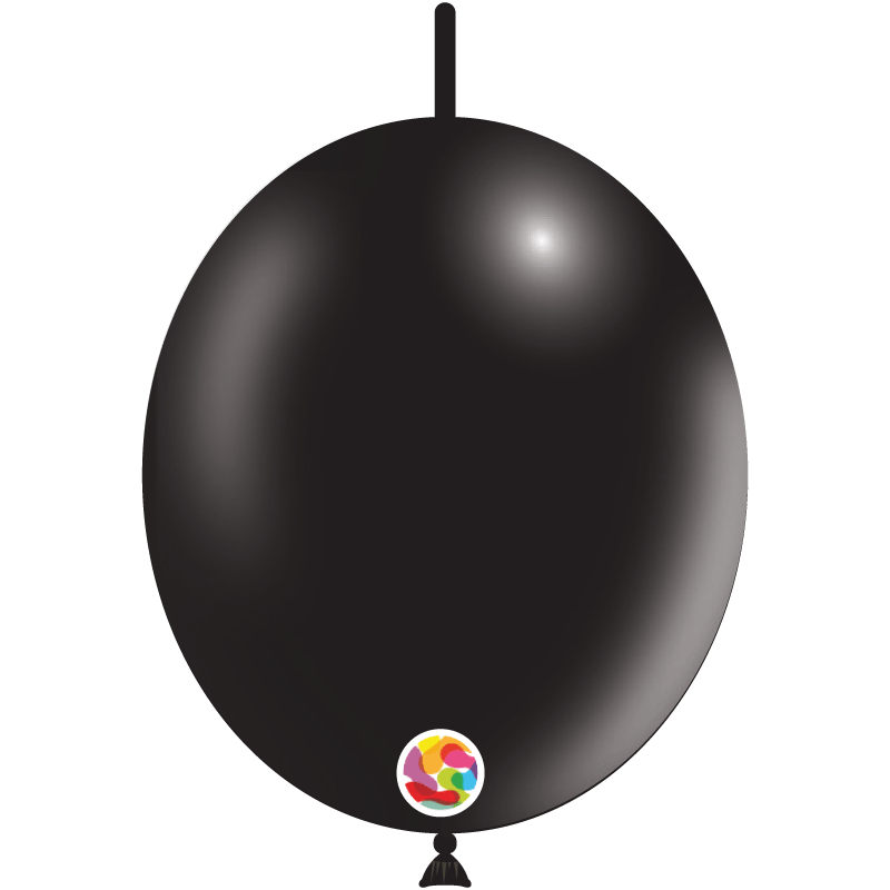 Balloonia Latex Black Deco-Link 6″ Latex Balloons (100 count)