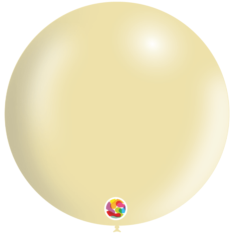 Balloonia Latex Metallic Ivory  24″ Latex Balloons (5 count)