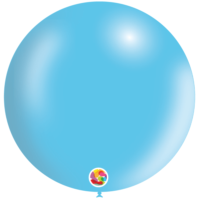 Balloonia Latex Metallic Sky Blue  36″ Latex Balloons (5 count)