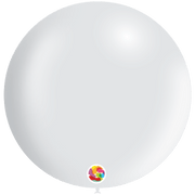 Balloonia Latex Metallic White  36″ Latex Balloons (5 count)