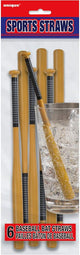 Baseball Plastic Straws (6 count)