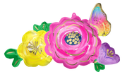Beautiful Flowers & Butterfly 37″ Foil Balloon by Anagram from Instaballoons