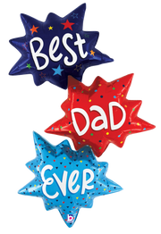 Best Dad Ever Burst 41″ Foil Balloon by Betallic from Instaballoons